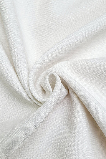 One-color designer decorative fabric GERSTER 7650 WHITE 02