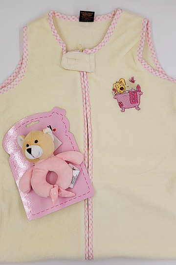 Children gift set SLEEPING BAG and RATTLE