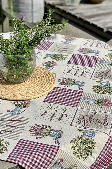 Tapestry tablecloth and shawl FLOWERS FROM PROVENCE