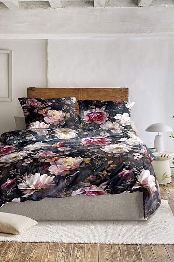 IRISETTE luxury cotton satin WAVE 8574-90 PEONIES