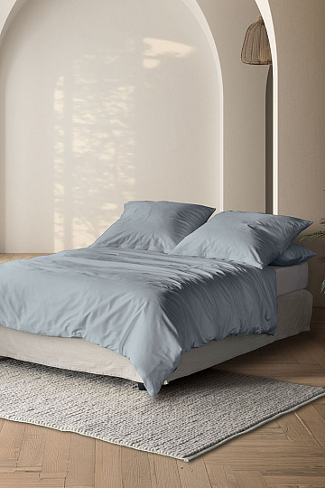 IRISETTE luxury cotton satin PARIS 8000-20 BLUE-GRAY