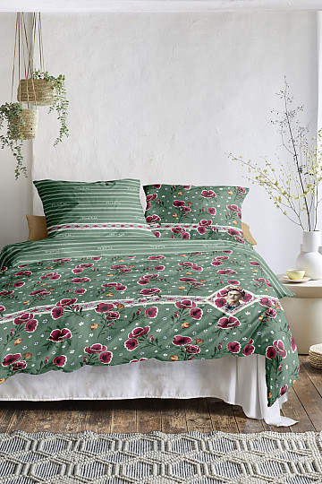 IRISETTE luxurious cotton satin FRIDA KAHLO - POPPIES