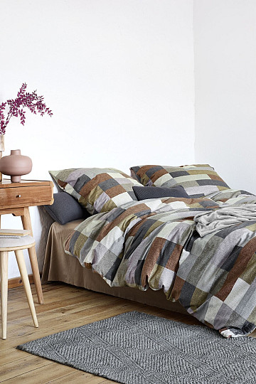 Flannel bedding IRISETTE KOALA 8534-50 brown gray