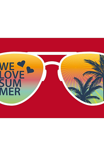 SUNGLASSES beach towel
