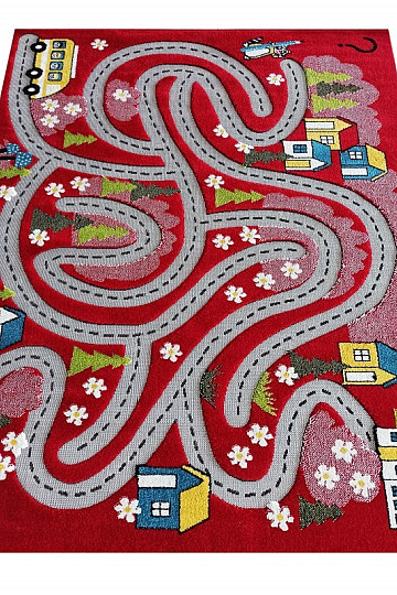 Children's rug Color Kids 02 red