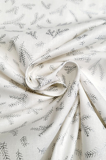 Cotton fabric SILVER Twigs