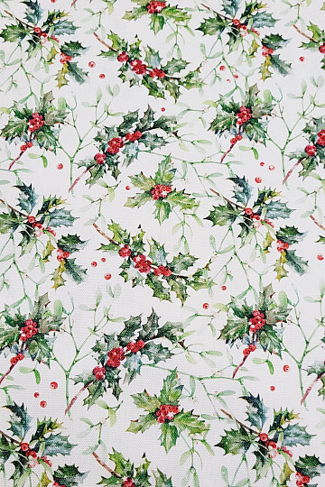 Christmas decorative fabric HOLLY