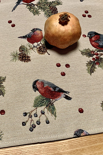 Christmas table setting WINTER BIRDS