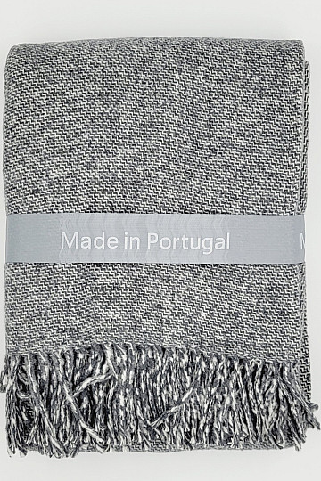 Blanket GREY WITH FRINGES