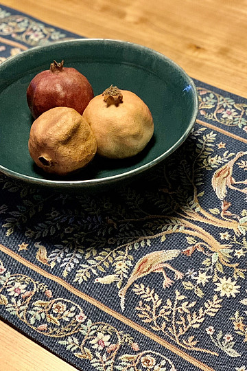 Tapestry tablecloth and scarf WILLIAM MORRIS blue