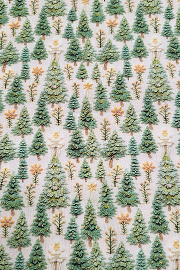 Cotton fabric CHRISTMAS TREES