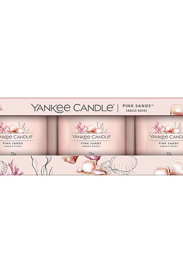 YC PINK SANDS set in glass 3 pieces