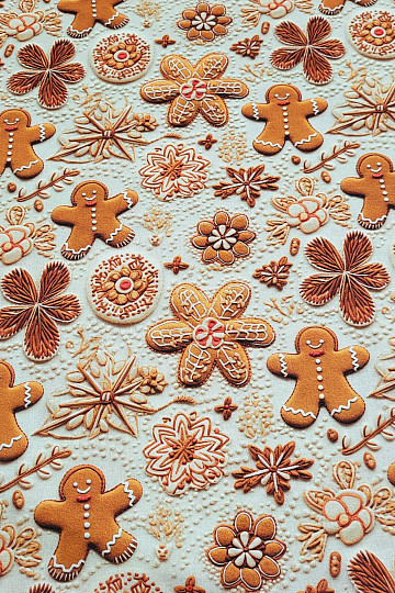 Cotton fabric CHRISTMAS VILLAGE