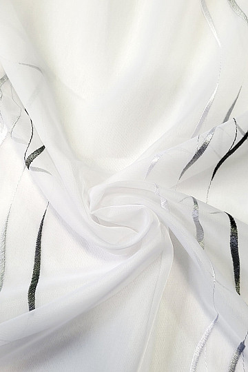 Voile curtain Gerster with embroidery - gray 195/0810