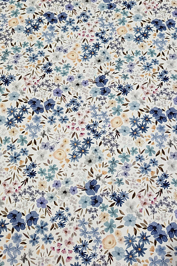 Cotton fabric ROMANA blue