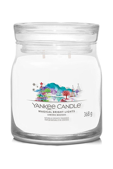 candle YC scent MAGICAL BRIGHT LIGHTS GLASS MEDIUM 2 wicks