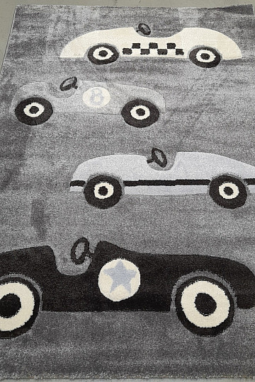Children's piece carpet HAPPY silver