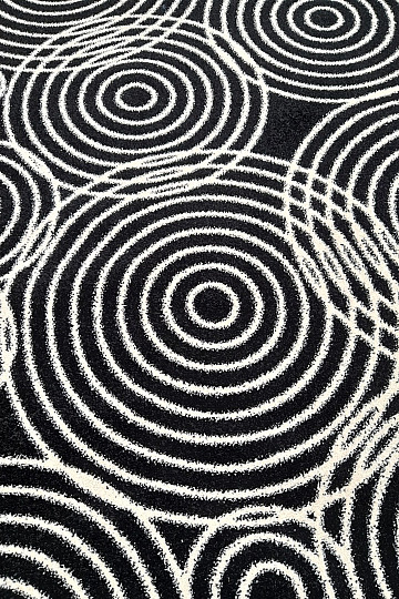 Black and White Circles Rug