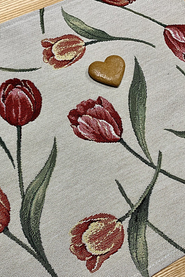 Tapestry placemat TULIPS III large pattern