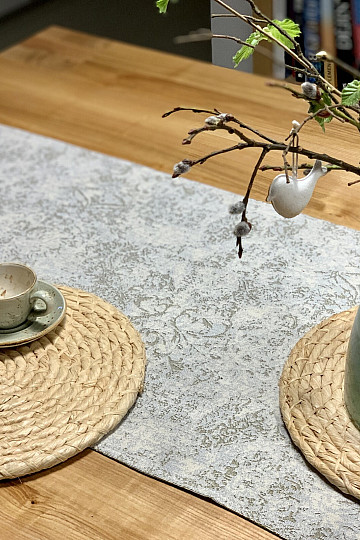 Tapestry tablecloth and scarf MARBLE BEIGE