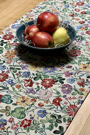 Tapestry tablecloth and scarf SCARLET - SUMMER MEADOW