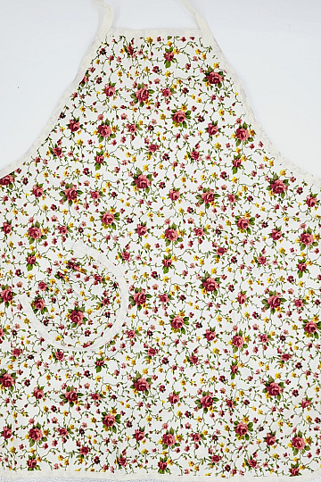 Apron with bib ROSES