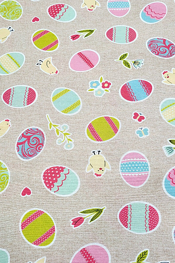 Decorative fabric PAINTED EGGPLANTS