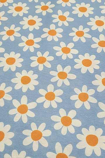 Decorative fabric DAISIES BLUE