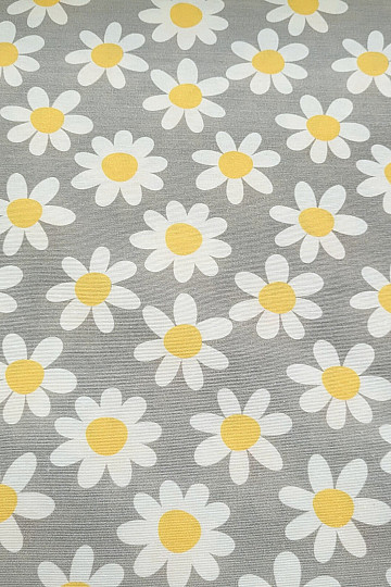 Decorative fabric DAISIES GREY