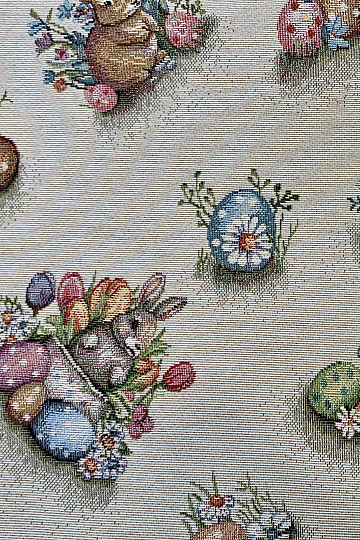 Tapestry fabric HARE IN A FLOWER POT