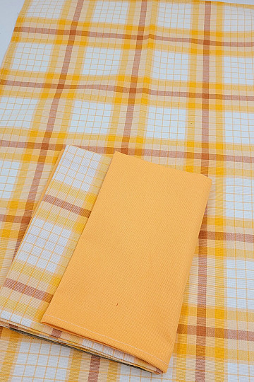 Cotton towels ORANGE check
