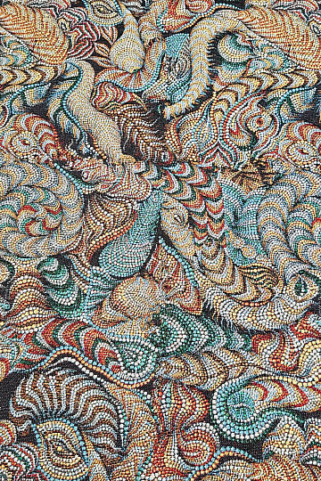Tapestry fabric FARADAY BLACK