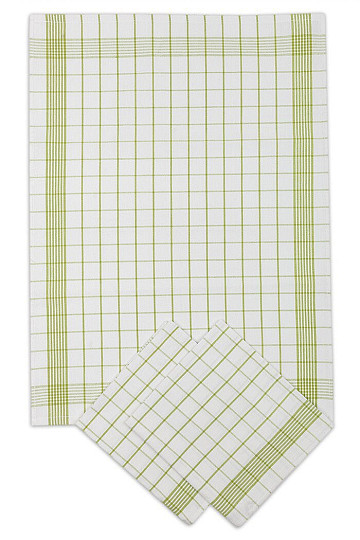 Cotton towels POSITIV GREEN CHECK