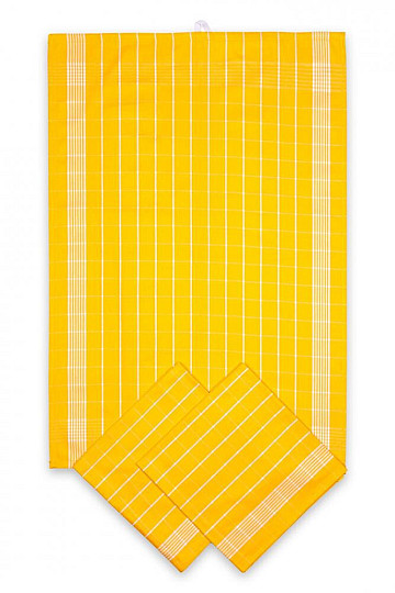 Cotton towels NEGATIVE YELLOW CHECK