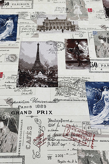 Tapestry fabric POSTCARD PARIS