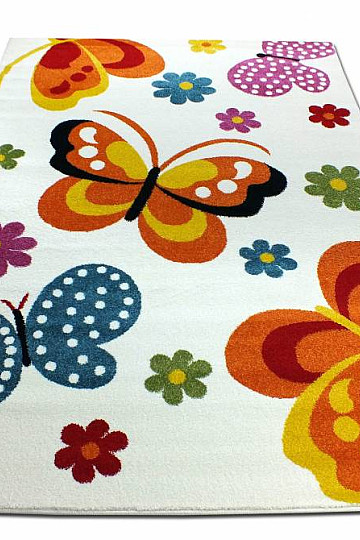 children´s carpet MONDO NEW Butterfly white