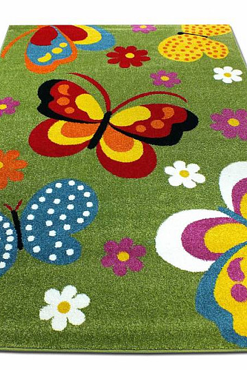 childrens carpet MONDO NEW Butterfly green
