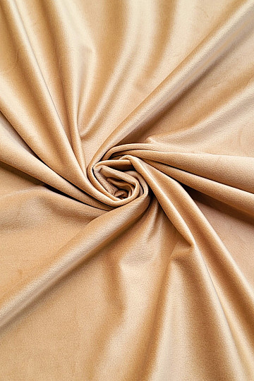 Luxurious monochrome designer decorative fabric GERSTER 77042/0920 HAZELNUT