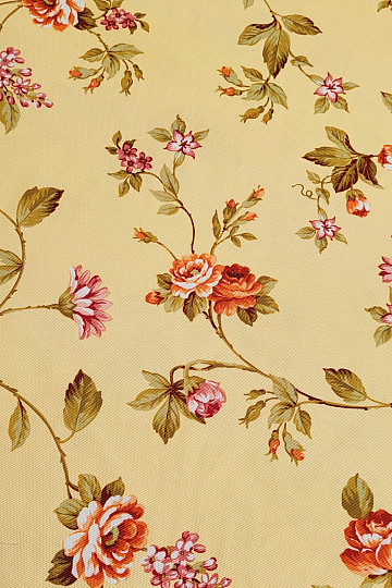 Decorative fabric CAÉSAR YELLOW SMALL FLOWER