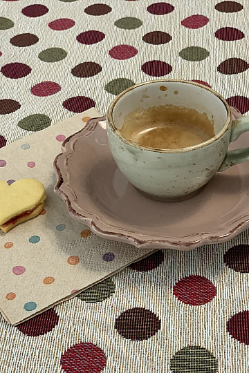Tapestry tablecloth and scarf POLKA DOT