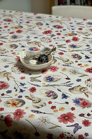 Easter tablecloth HOPPITY