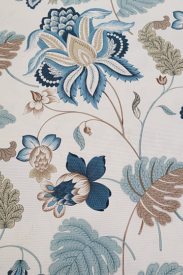 Decorative fabric MONTANA 48 BLUE LARGE FLOWERS