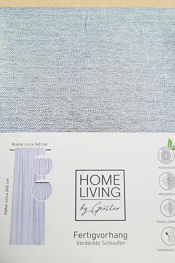 Luxurious ready-made curtain HOME LIVING gray-blue