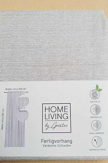 Luxury ready-made curtain HOME LIVING beige gray
