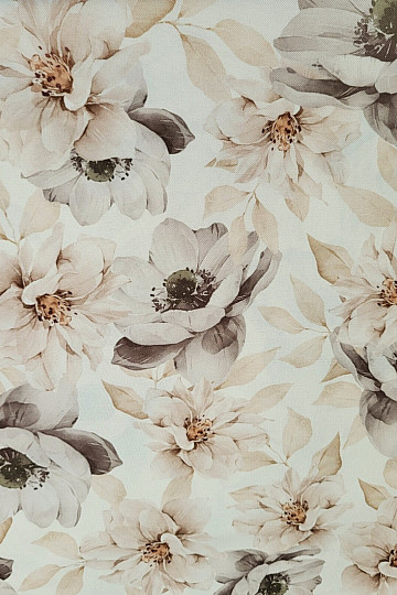 Decorative fabric OXFORD BEIGE FLOWER