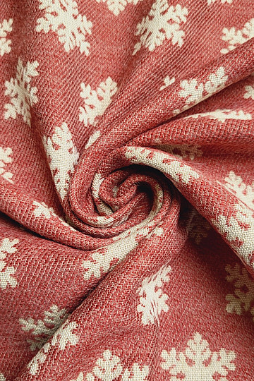 Luxurious decorative fabric FLAKES RED