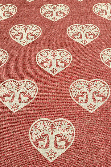 Luxurious decorative fabric HEART WITH DEER