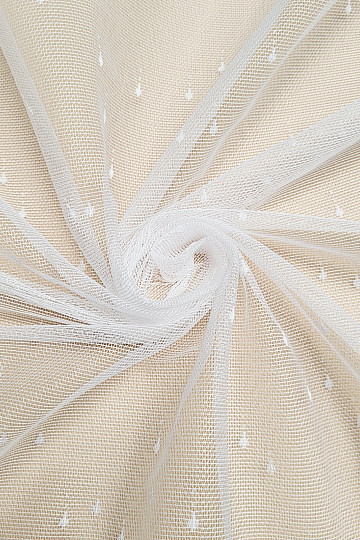 Jacquard curtain DROP white