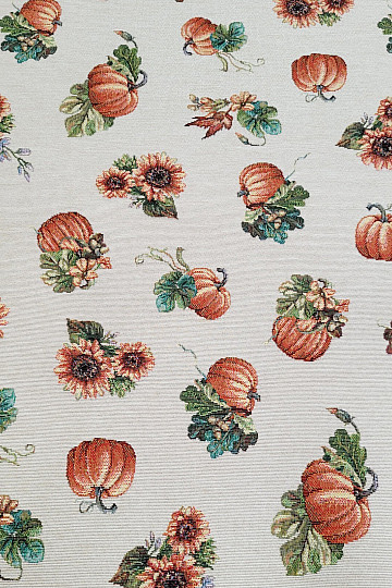 Tapestry fabric PUMPKIN PICKUP