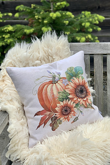 Tapestry pillowcase PUMPKINS AND SUNFLOWERS